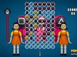 Squid Masks Pop Match 3 Puzzle Game Online